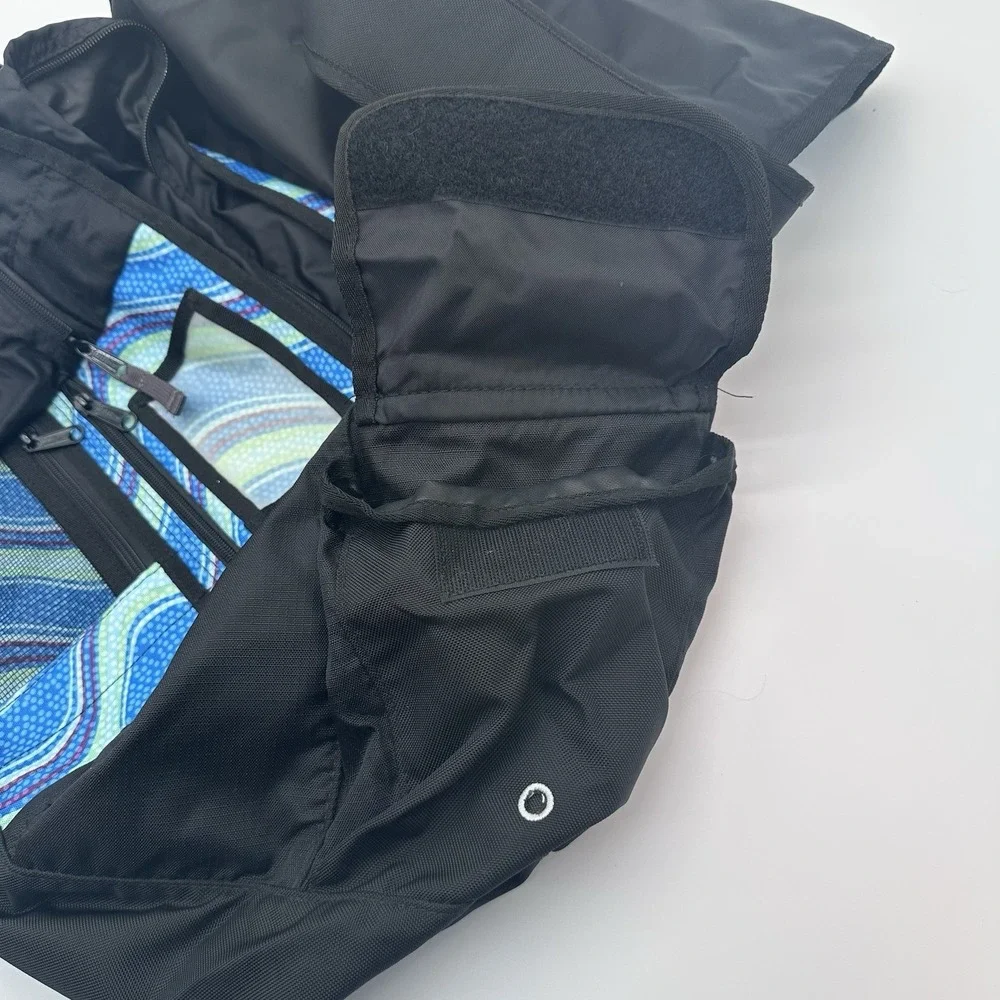 LL‎ Bean Messenger Bag Blue Black Laptop Compartment Daily Organizer Travel Bag